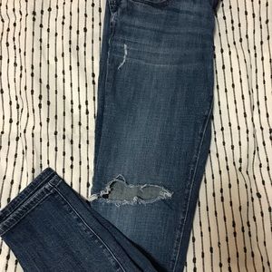 Relaxed Skinny Distressed Jeans